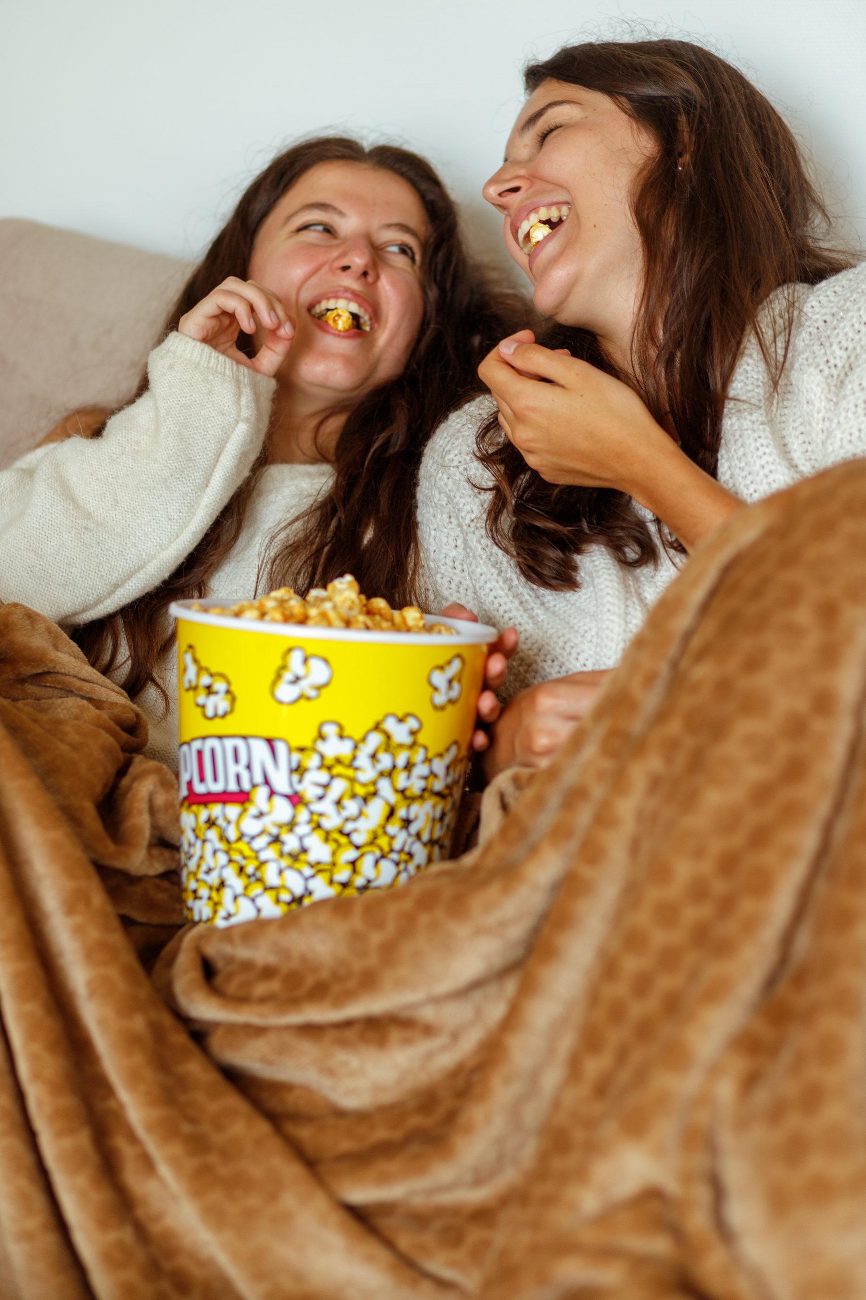 Duo Alicia & Lise pizza/pop corn
